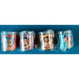 vintage plastic photo mugs set of 4 retro collectible